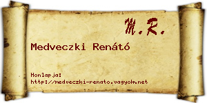 Medveczki Renátó névjegykártya