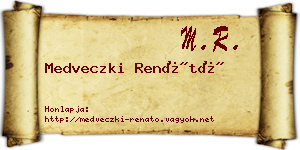 Medveczki Renátó névjegykártya